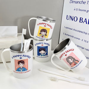 Creative Toothbrush Cup Couple Dormitory Home Bathroom Washing Mouth Cup Family Toothpaste Cup Cartoon Plastic Material