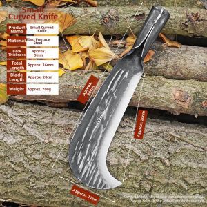 High Manganese Steel High Hardness Hand Forged Thick Anti-rolling Sharpened Firewood Knife