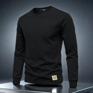 WEIQIYUE | Breathable 100% Cotton Long Sleeve Round Neck T-shirt