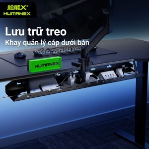 HumaneX | Cable Management Box for Standing Desk Easy Installation