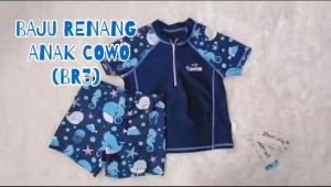 Set Baju Renang Anak Motif Whale/ Baju Renang Anak BR3