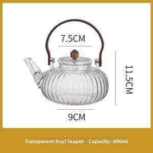 BANGBEBE | Heat-Resistant Teapot for Induction Cooker Borosilicate Glass