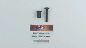Karet Mur Visor Ninja (+Baut Plastik) - Dudukan Ganjal Kaca Depan