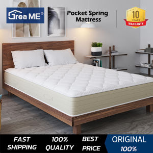 (COD)DreaMe 8.1/9/10.5/12inch 10 Years Warranty Memory Spring Mattress Medium Hardness Bedding Mattress foam for bed 2 person Single/Double/Queen/King size foam mattress