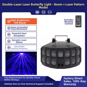 Paxdun | Sound-Activated Multicolor Rotating Butterfly Atmosphere Light
