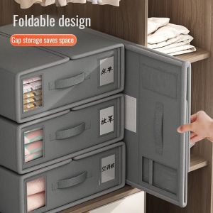 Folding storage box closet 4piece clothing box drawer