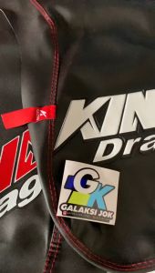 Kulit Jok Motor Kingdrag / Sarung Jok Motor Kingdrag - Import Original Malaysia LOGO KECIL - Bahan Synthetic Leather Grade A+ - Doff Nyaman Tidak Licin (IMPORT)