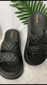 BL-6018-1 Sandal Selop EVA Rubber Tali Strap Dua Sandal Jelly Wedges Wanita Import Yesplus