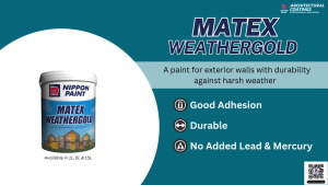 Nippon Matex Weathergold Exterior Wall Paint (1L / 5L / 15L)