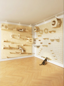 BEIQIVI | Wall-Mounted Multifunctional Cat Climbing Frame Toy Bed