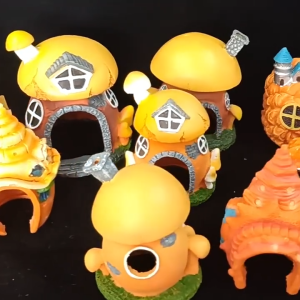 ของตกแต่งตู้ปลา อุปกรณ์แต่งตู้ปลา บ้านรถบรรทุก บ้านเห็ด อควาสเคป