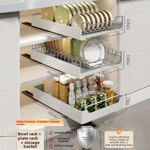 Sliding Drawer Dish Drying Rack