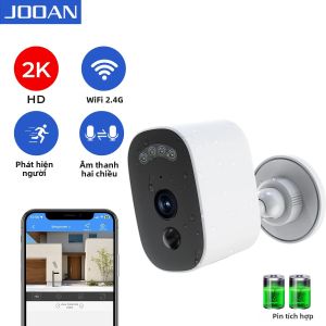 Camera IP Ngoài Trời JOOAN 2K HD Giám Sát WiFi Phát Hiện Chuyển Động Người Tầm Nhìn Ban Đêm Màu Âm Thanh Video Sử Dụng Pin Camera An Ninh CCTV