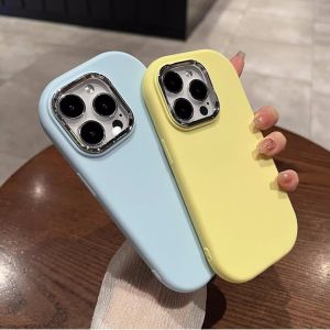 Ins Style Cream Yellow Silicone Phone Case for Oppo Reno13 94se/8PRO+ Ellipse R17/A2pro/A58 Frosted A97/A32 Metal A72 Lens K11x/K9