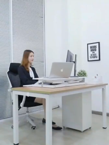 Ergonomic Height-adjustable 32 inchs standing desk converter with Keyboard Tray - For Home Office