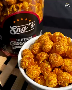 Engs Popcorn Fully Coated Caramel and Product