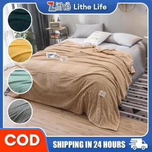 Velvet Blanket kumot malambot Queen/King Size double size makapal big size super soft fluffy Coral Velvet Flannel Blanket Solid Color Blanket
