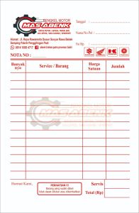 Min. 4 Nota Custom 1/4 1 Ply Isi 100 Lembar Untuk Laundry Warung Makan dan Bengkel Y&H Yudha Grafika