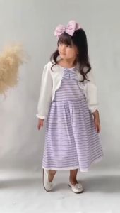 Dress Anak Perempuan Lengan Panjang Usia 1-12 Tahun 4135