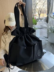 Fashionable Lightweight Womens Backpack Large Capacity Short Trip Travel Bag Bohemian Style Dumpling Bag Nylon Material Foldable