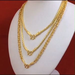 สร้อยคอทองคละลาย ความยาว 20-22 นิ้ว น้ำหนักเทียบเท่า 2 บาท ชุบทอง ทองไมครอน สีเหมือนจริง ใส่ได้ทุกโอกาส รูปถ่ายจากสินค้าจริง