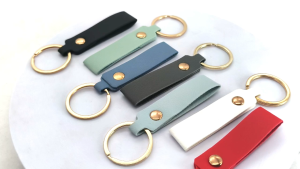 RF Printing - New Style PU Leather Keychain – Durable Key Holder (1PC) Random Colors