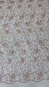 African Beaded Tulle Lace Fabric High Quality Luxury Pink French Nigerian Sequins Mesh Tulle Lace for Wedding Party Dress