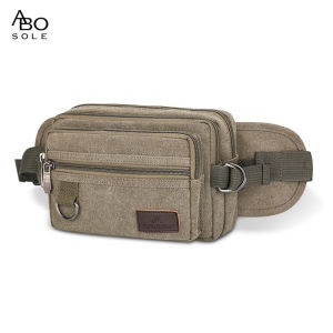 ABOSOLE Mens Waist Bag Sports Chest Bag Outdoor Fitness Bag Large Capacity Casual Bag Canvas Street Shoulder Bag Versatile Fashion Chest Bag Fitness Bag Travel Bag For Men Women