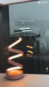 Đèn LED decor xoắn ốc đèn ngủ bàn học bàn làm việc ánh sáng ấm 3 chế độ cảm ứng hiện đại