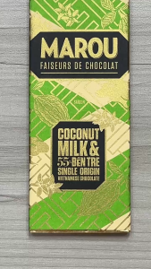 Date 01/27 Socola Vị Sữa Dừa Ben Tre 55% Marou 24g - Vietnamese Chocolate Coconut Milk (24g)