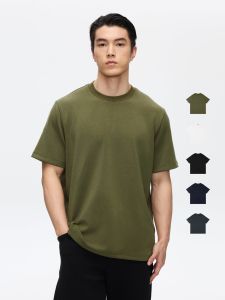 Casual Pure Color Elastic Loose BOXY Short Sleeve T Shirt