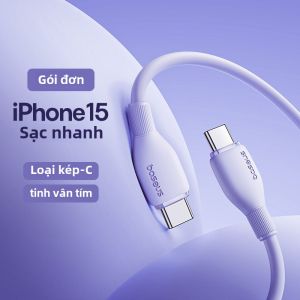 Dây Cáp Dữ Liệu Hai Đầu Type-C PD100W Tương Thích Với iPhone 16 pro Max Sạc Điện Thoại Di Động 15 Inch Máy Tính Xách Tay Máy Tính Bảng Ipad Sạc Nhanh Cổng C to C