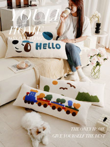 Đệm Dài Hình Người Hoạt Hình Dễ Thương Đệm Lưng Sofa Phòng Khách Đệm Ôm Có Đệm Lót Đệm Đệm Lót Polyester PP Đệm Vuông Hình Chữ Nhật