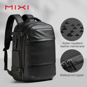 Mixi 60L Waterproof Vacuum Travel Backpack Expandable Compression Carry On Luggage Bag Fits 17" Laptop with TSA Lock KM5270