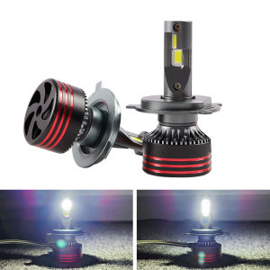 ชุดแปลงไฟ H4 LED ไฟหน้ารถมอเตอร์ไซค์แบบ LED 9005 9006 70วัตต์ลำแสงสูง/ต่ำ90000LM เปลี่ยนหลอดไฟฮาโลเจนสีขาวนวล6000K 2ชิ้น