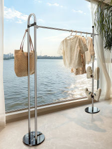 TIANDIYU | Foldable Floor Clothes Rack for Indoor Outdoor Use