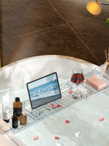 Giá Đỡ Phòng Tắm Có Thể Mở Rộng Giá Đỡ Bồn Tắm Giá Đỡ Đồ Dùng Vệ Sinh Cá Nhân Giá Đỡ Đồ Ăn Nhẹ Giá Đỡ Bồn Tắm Bằng PET