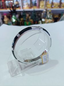 กำไลเงินแท้นิลแท้7มิล เงินแท้ 92.5% ชุบทองคำขาว