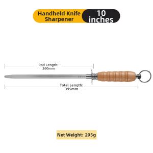 SHI BA ZI ZUO | Multi-purpose Kitchen Use Sharpening Rod 10 Inches