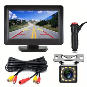 Plug-And-Play Kit Includes a 4.3-Inch LCD High-Definition Monitor a High-Definition Car Reversing Camera with 12 LED Lights