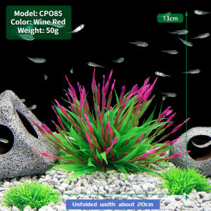 Artificial Underwater Plants Aquarium Fish Tank Seaweed Decoration Green Purple Water Grass Viewing for Fish Tank Decoration
