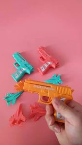 Foam Plane Pistol Toy Airplane Foam Glider Launcher Pistol Mainan Kapal Terbang Airplane Launcher Pistol Jet Foam