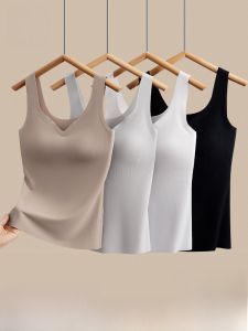 miiow | Cat Woman Wide Shoulder Seamless Strap Vest Women Inner Wear With Chest Pad Ice Silk Seamless Bra One Piece Base Beautiful Back