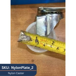 Plate Type White NylonWheel Casters 2"  Trollies Office Chair Wheel Replacement (4pcs)