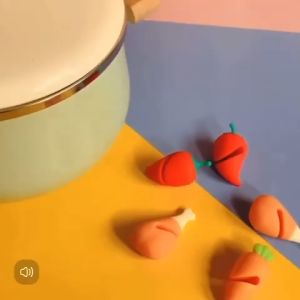 AKSESORIS DAPUR PENYANGGA TUTUP WAJAN MODEL WORTEL UNUQ LUCU BAHAN KARET TAHAN PANAS KREATIF CHEF