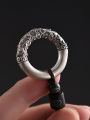 Routai Master 999 Pure Silver Pendants Vintage Chinese Style Snake Year Gifts for Men And Women Lucky Cloud Safety Buckle Necklaces. 