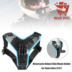 1PC Base Bracket Holder for GoPro Hero 10 9 8 6 5 Helmet Chin Mount Action Sport Camera Full Face Holder Motorcycle Accessories
