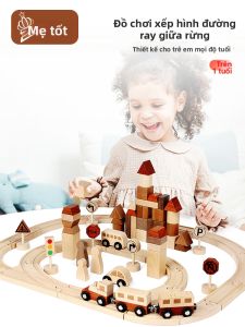 Princemom | Natural Wood Toy Train Set Montessori and Educational