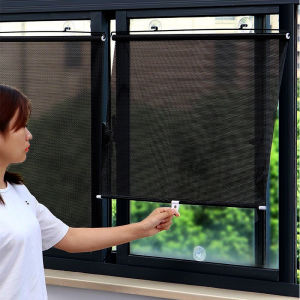 Retractable Shading Curtain Car Auto Side Window Roll Curtain Household Living Rooms Sun Shading Rolling Blinds Windshield Cover