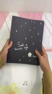 Buku Tulis Warna Hitam Isi 28 Lembar Buku Catatan Kertas Hitam Ukuran A6 A5 B5 Black Paper Plain Notebook DIY Scrapbook Agenda Foto Diary Kreatif HHG